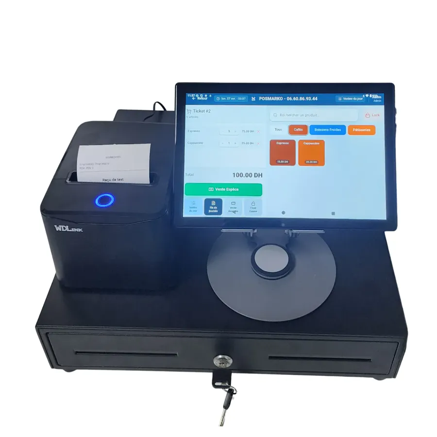 Caisse enregistreuse Android compacte