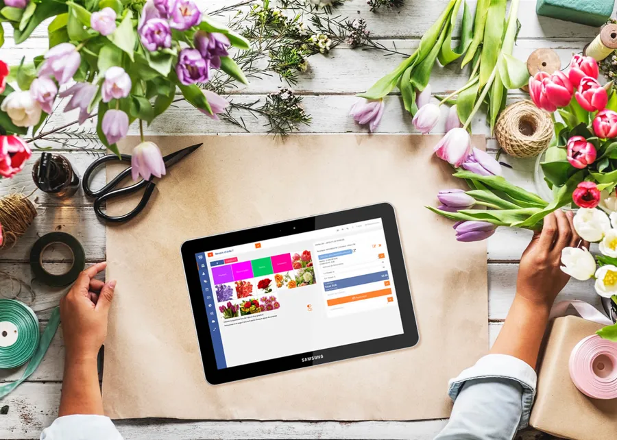 Caisse pour fleuriste et commerce de services